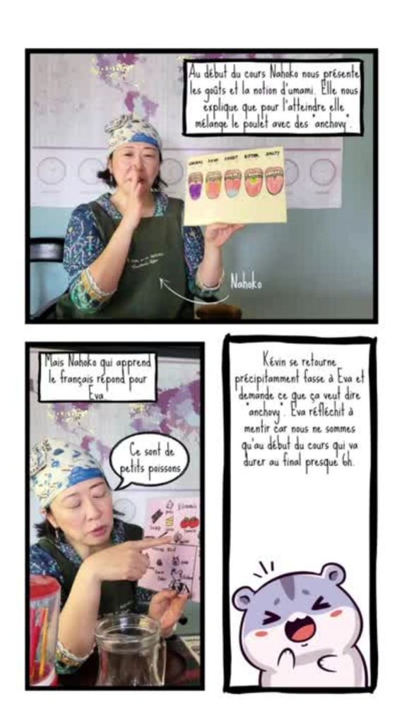 Des anchois dans des ramens ? / 
EN: A "comic" to make fun of Kévin's reaction when discovering their would be some anchovies